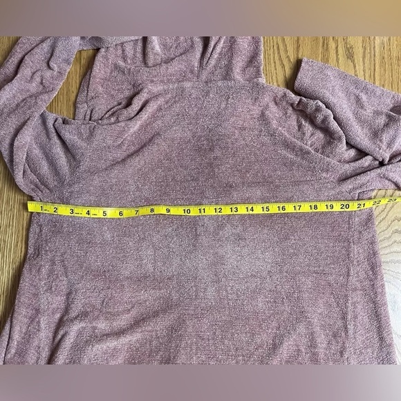 Barefoot Dreams CozyChic Ultra Lite Hooded Seashore Cardigan A476513 Large Clay - Picture 5 of 6